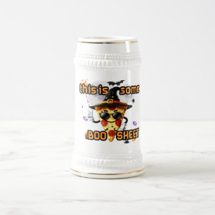 Caneca De Cerveja Dia de as Bruxas engraçado Pizza Mug com uma frase