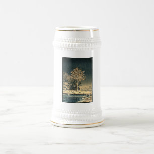 Caneca De Cerveja Dia de inverno no Rio Sumida, no Japão