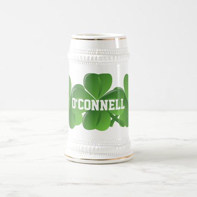 Caneca De Cerveja Dia de São Patrício Irlandês Personalizado (Centro)