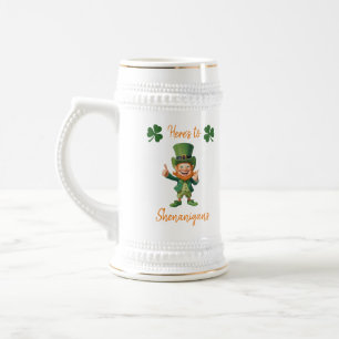 Caneca De Cerveja Dia de São Patrício-Leprechaun-