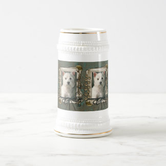 Caneca De Cerveja Dia dos pais - patas de pedra - Westie
