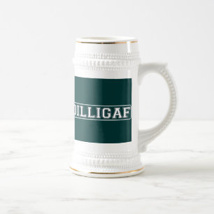 Caneca De Cerveja DILLIGAF - Engraçado, rude "faço eu olho como eu