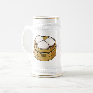 Caneca De Cerveja Dim sum cartoon illustration