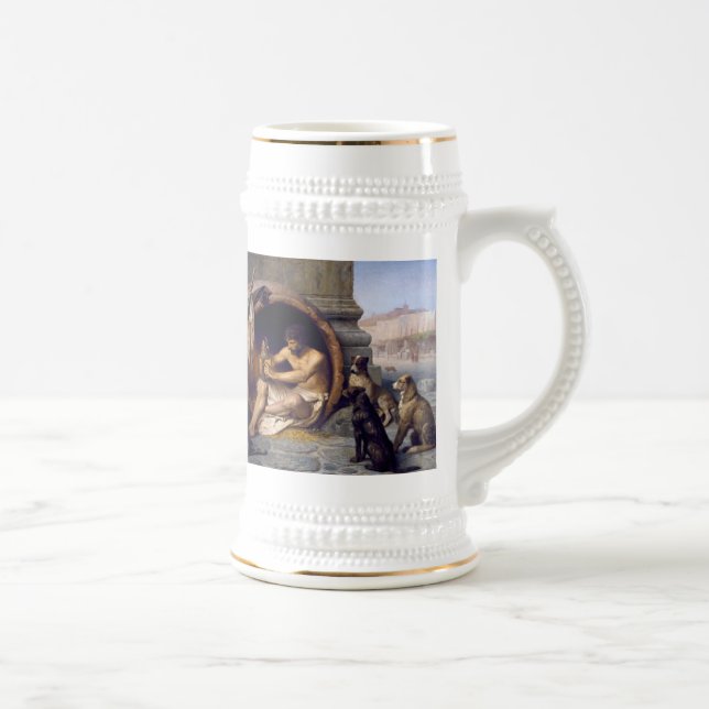 Caneca De Cerveja Diógenes cercados por cães - por Jean Leon Gerome (Direita)