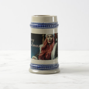 Caneca De Cerveja Diva de Couro e Pelos – Feliz Natal
