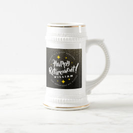 Caneca De Cerveja Diversão Dourada de Estrelas de Lâmpada Retirando 