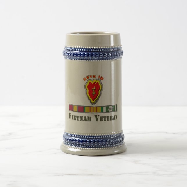 Caneca De Cerveja Divisão de Infantaria 25 Vietnã Veterano (Centro)