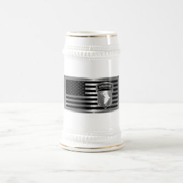 Caneca De Cerveja Divisão de ruas com bandeira americana