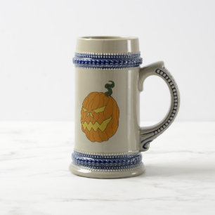 Caneca de cerveja do bebendo da abóbora do Dia da
