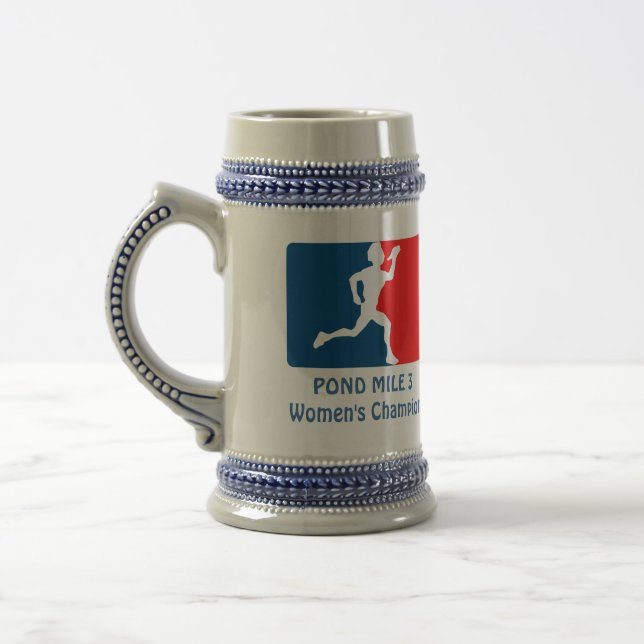 Caneca de cerveja do campeão das mulheres da milha (Esquerda)