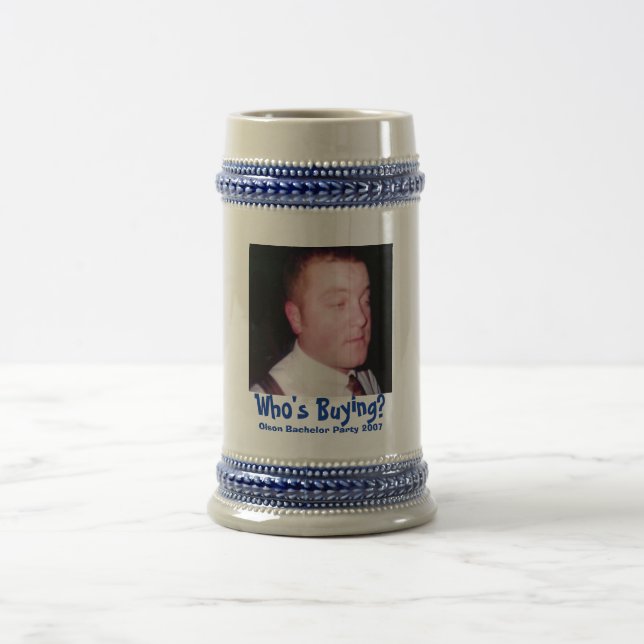 Caneca de cerveja do casamento de Jeff Olson (Centro)