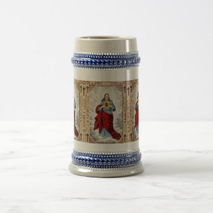 Caneca de cerveja do coração de Jesus