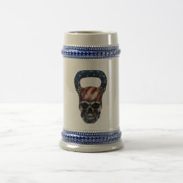 Caneca de cerveja do crânio de Kettlebell