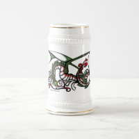 Caneca de cerveja do fumo do dragão