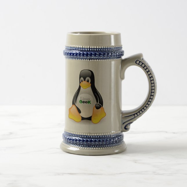 Caneca de cerveja do geek de Linux (Direita)
