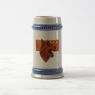 Caneca de cerveja do lobo do clã