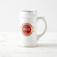 Caneca de cerveja do logotipo da tampa frontal