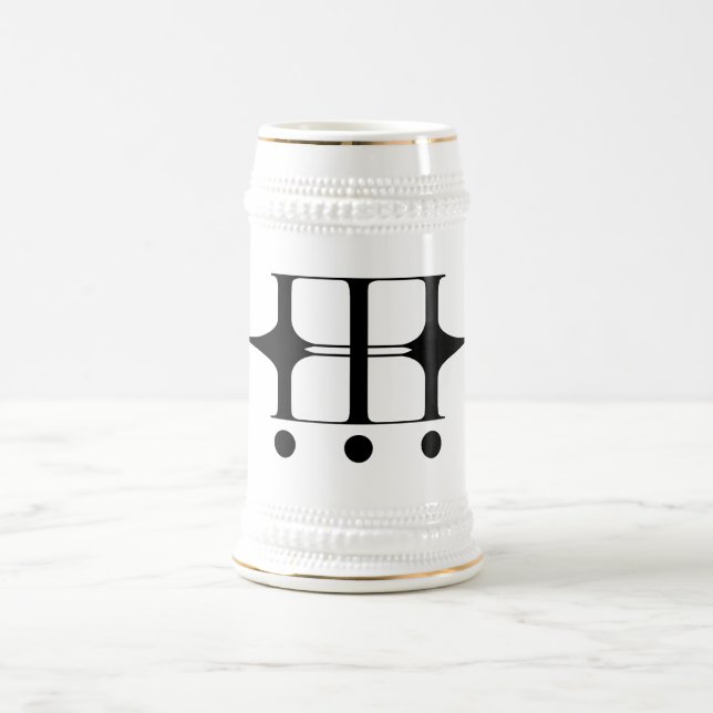Caneca de cerveja do logotipo de INIMICA (Centro)