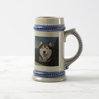 Caneca de cerveja do Malamute do Alasca