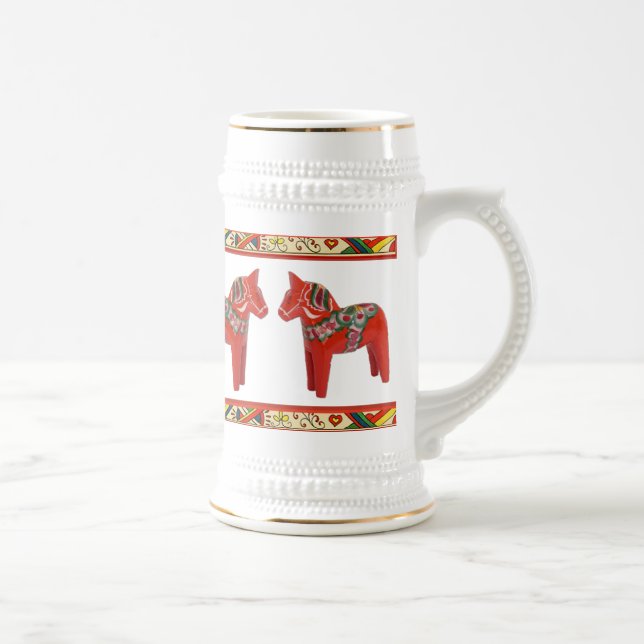 Caneca de cerveja do Natal dos cavalos de Dala do (Direita)