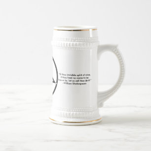 Caneca de cerveja do Pentagram com citações
