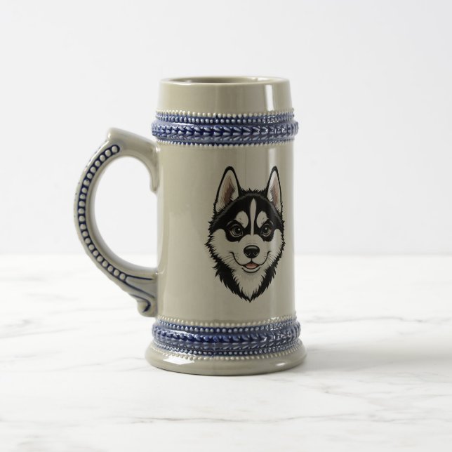 Caneca De Cerveja Doce Cachorro Husky Siberiano (Esquerda)