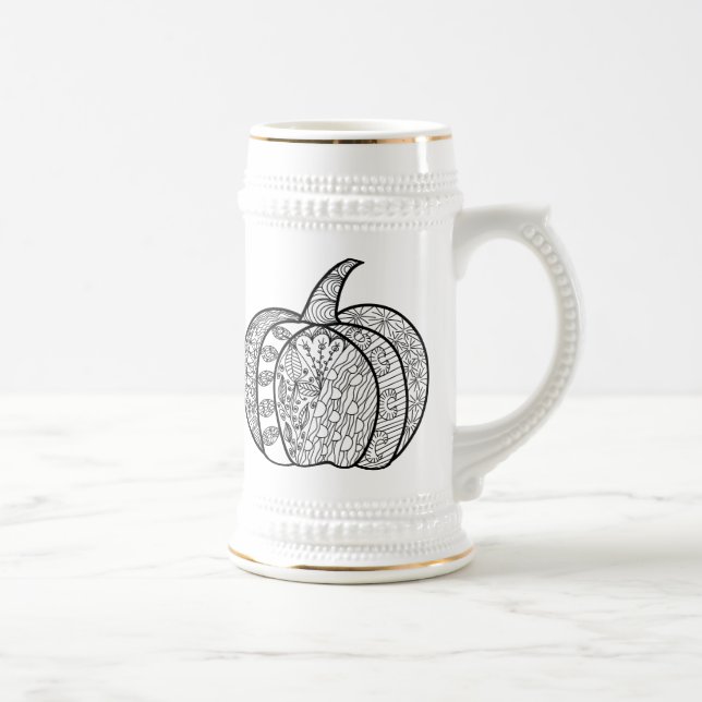 Caneca De Cerveja Dodores de Halloween Boho mandala bombeiros outono (Direita)