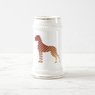 Caneca De Cerveja Dogue de Bordos listrado diagonal