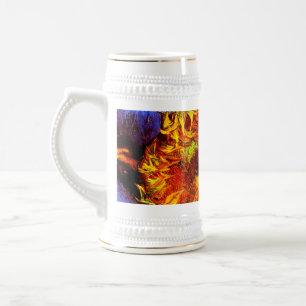 Caneca De Cerveja Dois Girassóis Cortados Van Gogh