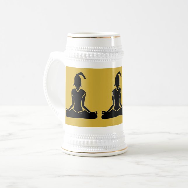Caneca de cerveja Dourada - Caneca de cerveja de i (Frente Esquerda)