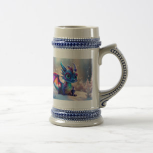 Caneca De Cerveja Dragão na neve.