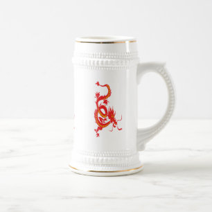 Caneca De Cerveja Dragão Vermelho de Ano Novo Chinês