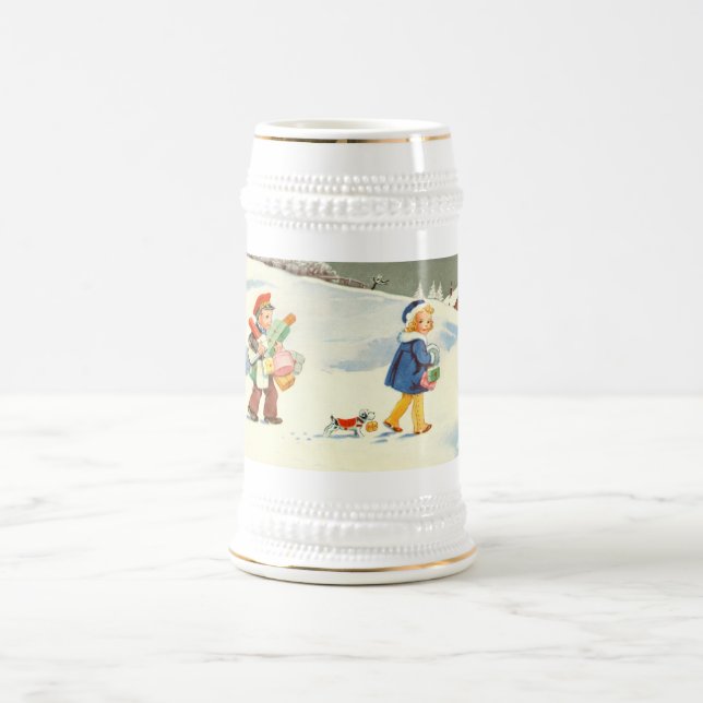 Caneca De Cerveja Duas crianças e um cão (Centro)