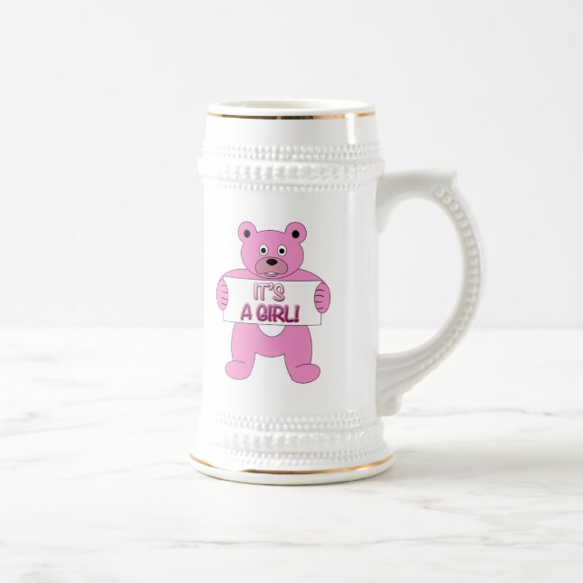 Caneca De Cerveja É um Urso Rosa Menino (Direita)
