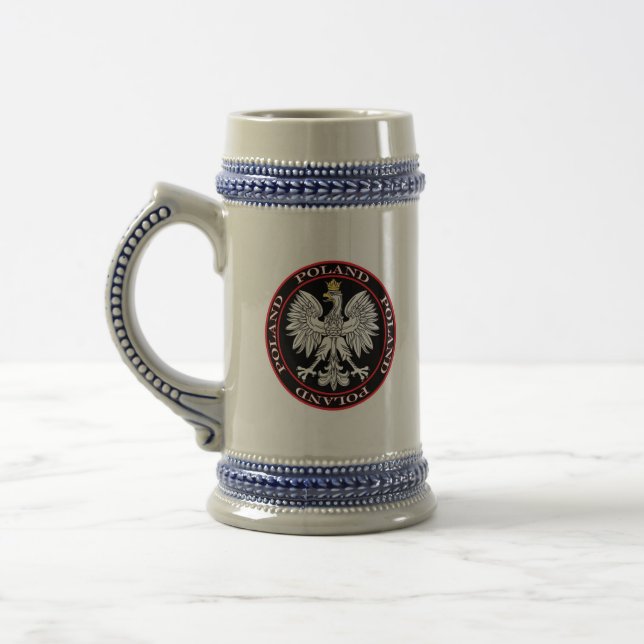 Caneca De Cerveja Eagle polonês redondo (Esquerda)