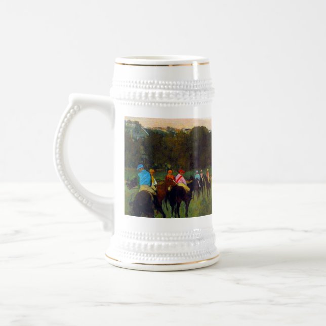 Caneca De Cerveja Edgar Degas Race Horses em Longchamp (Esquerda)