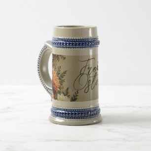 Caneca De Cerveja Elegância Floral - Saudações de Páscoa de Primaver