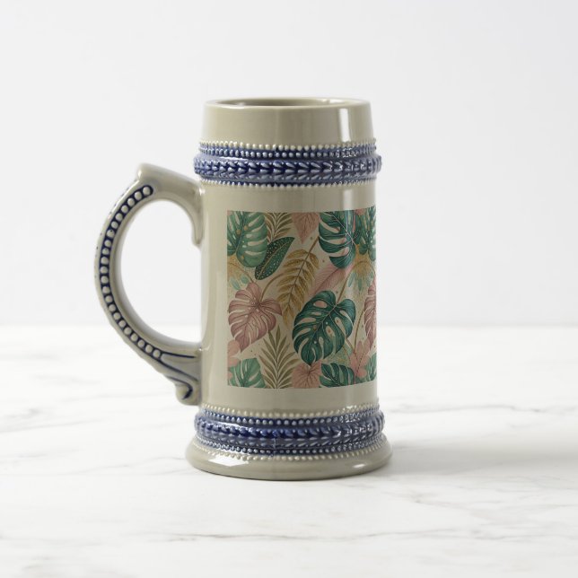 Caneca De Cerveja Elegant Monsteras Gold (Esquerda)