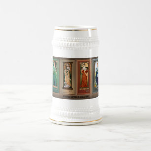 Caneca De Cerveja Élisabeth Sonrel Art Nouveau Maiden Bird Series