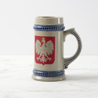 Caneca De Cerveja Emblem polonês - Polônia Shield - Polska Herb Pols
