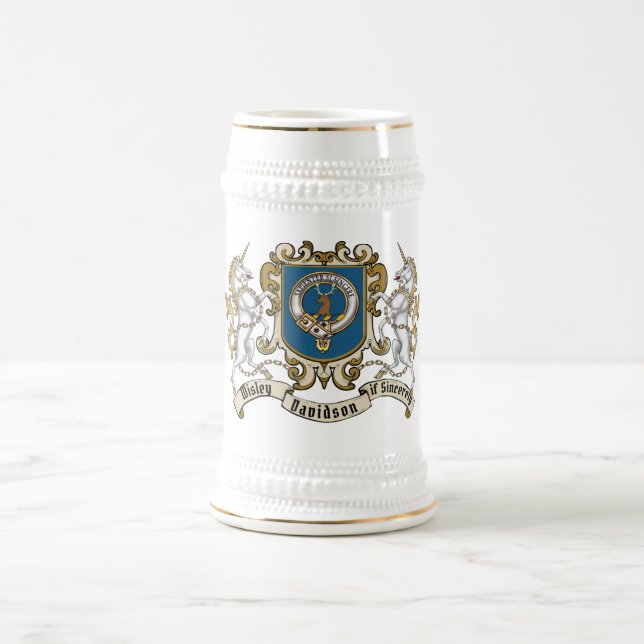 Caneca De Cerveja Emblema do Clã Davidson & Unicórnio (Centro)