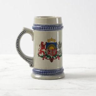 Caneca De Cerveja emblema latvia