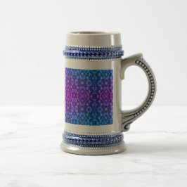 Caneca De Cerveja Enchimento de vibrações de azul magenta