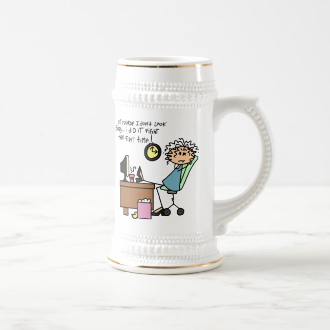 Caneca De Cerveja Endireite a primeira vez o humor (Direita)
