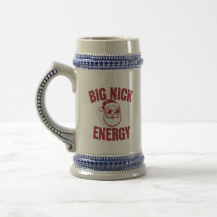 Caneca De Cerveja Energia do Grande Nick Piada de Natal Engraçada e 