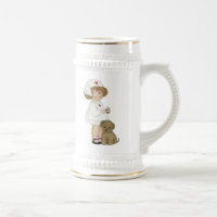 Enfermeira do vintage com t-shirt e presentes do