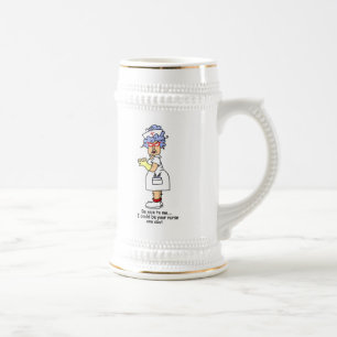 Caneca De Cerveja Enfermeira Engraçada Seja legal comigo camisetas e
