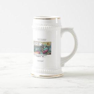 Caneca de Cerveja Engraçada Cartoon Código Azul do