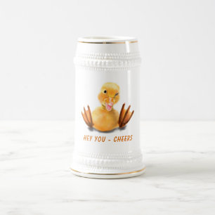 Caneca de cerveja Engraçada de Cerveja com Pato Re