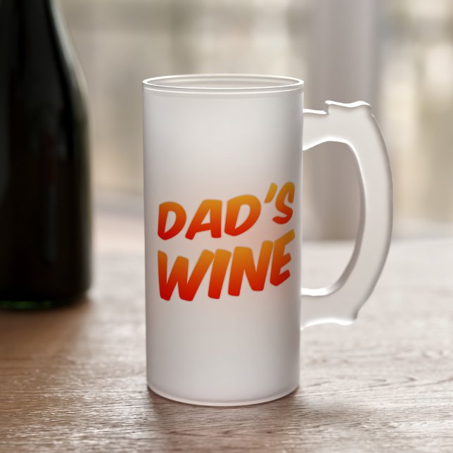 Caneca de cerveja Engraçada De Fosco De Vinho (Perfect gift for your Dad. He loves wine and he'll love this frosted beer stein)